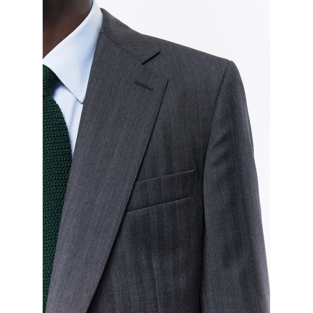 Gray Fade Herringbone 2-Piece Suit - Anthracite