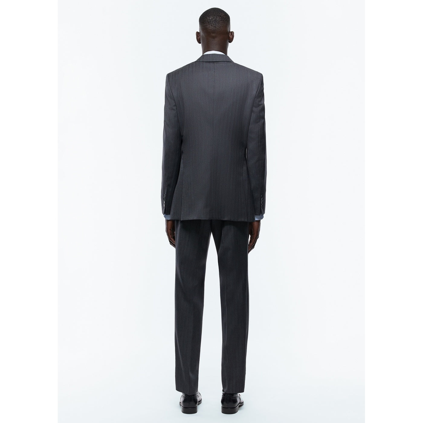 Gray Fade Herringbone 2-Piece Suit - Anthracite