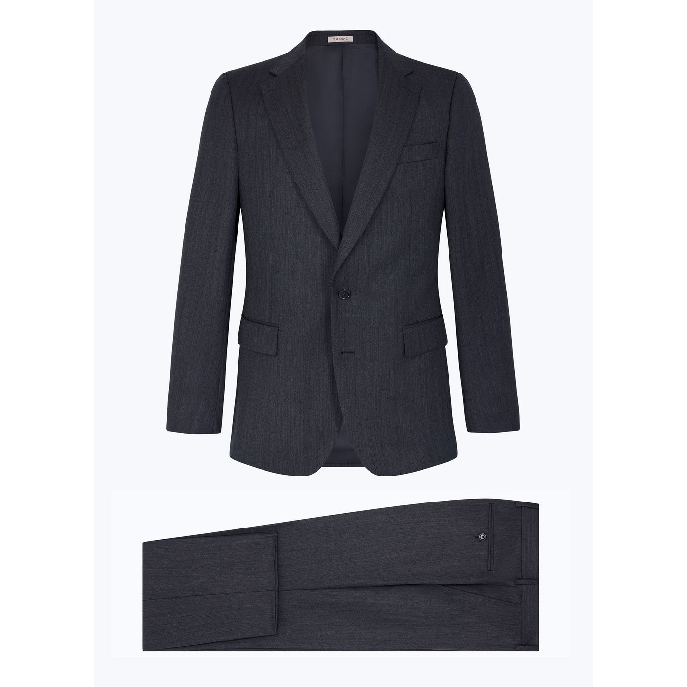 Gray Fade Herringbone 2-Piece Suit - Anthracite