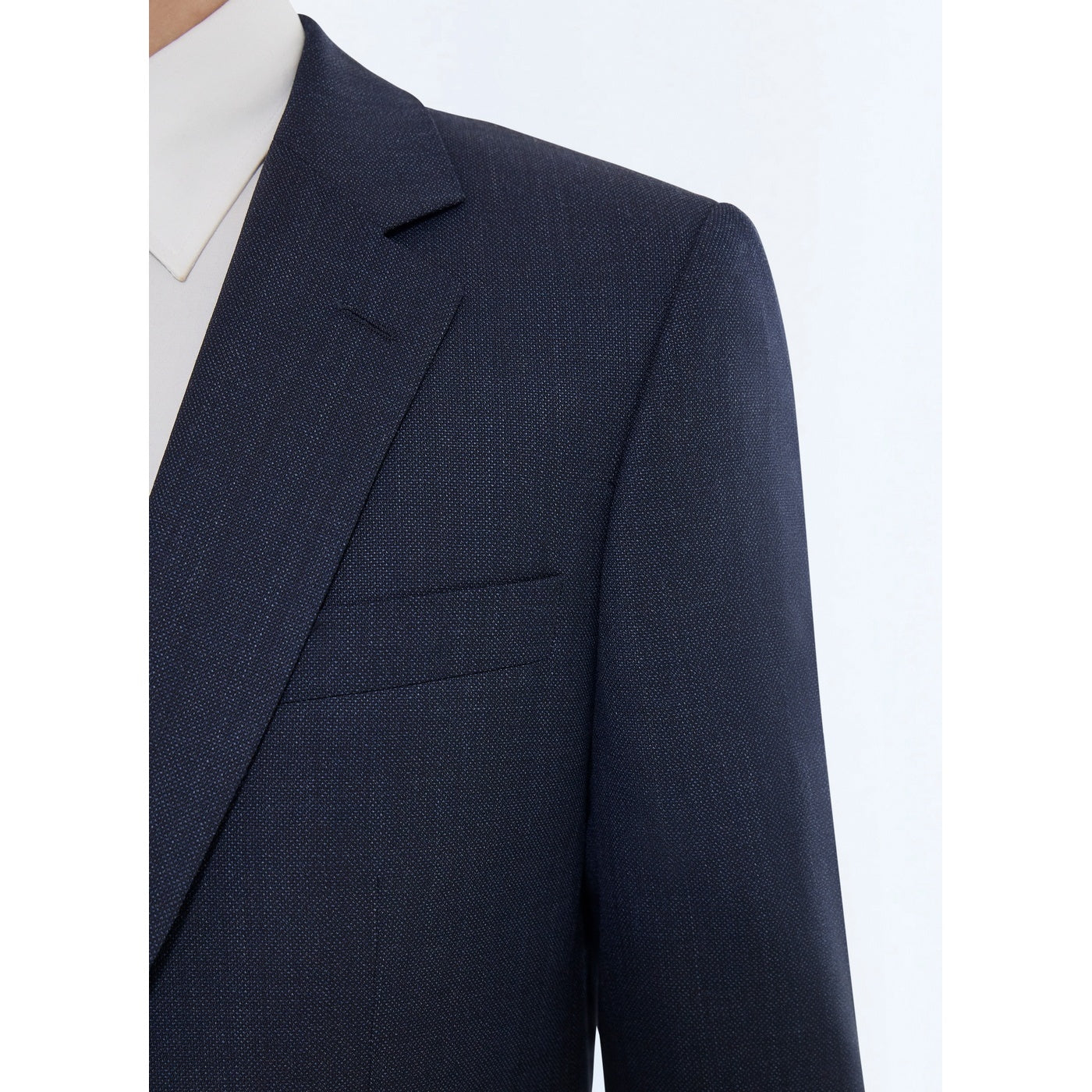 Fursac - Slim Fit Suit In Plain-Look Virgin Wool - Blue
