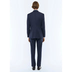 Fursac - Slim Fit Suit In Plain-Look Virgin Wool - Blue