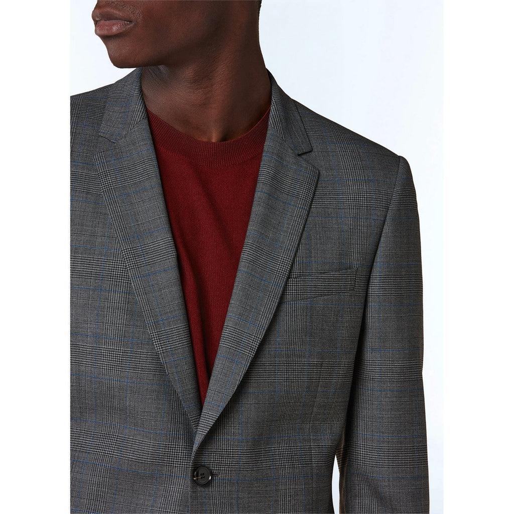 Fursac - 2-Piece 2-Button Prince of Wales Outlet Suit - Steel