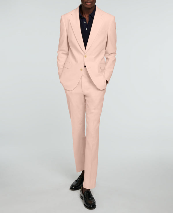 Fursac - Costume 2 Pièces En Crêpe De Coton Mélangé - Rose - Homme