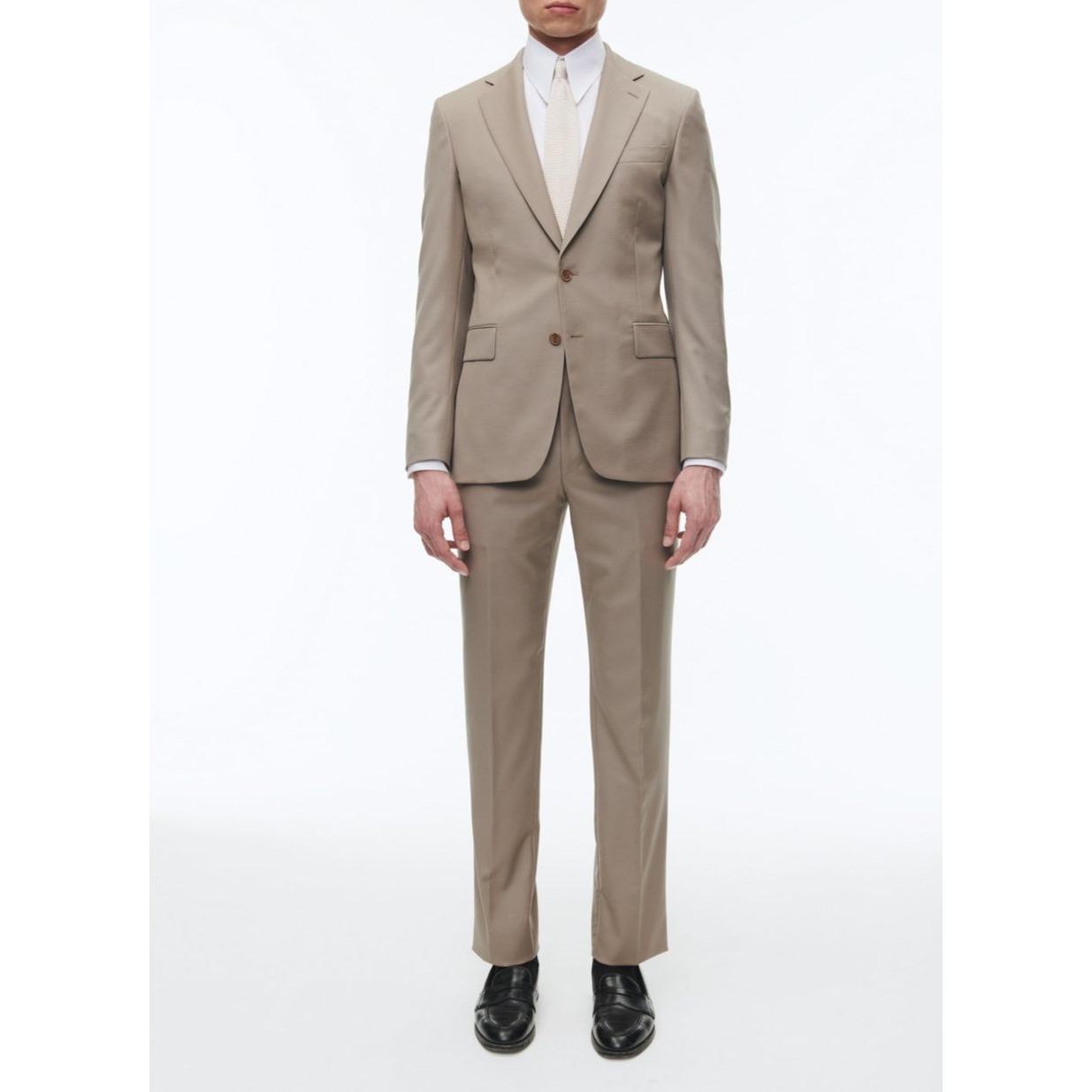 Fursac - Costume 2 Pièces En Serge De Laine - Beige - Homme