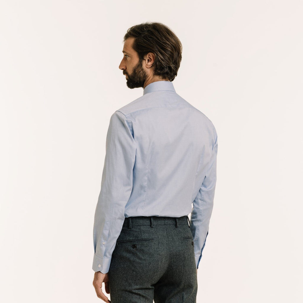 Chemise En Oxford Double Retors Bleue