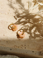 Boucles D'Oreille Fleur Corail