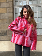 Carmen Striped Fleece Jacket