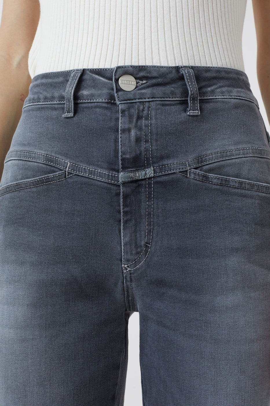 Pedal Pusher Jeans - Mid Grey - Women