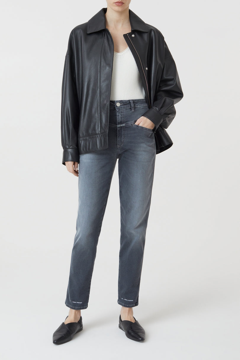 Pedal Pusher Jeans - Mid Grey - Women