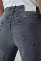 Pedal Pusher Jeans - Mid Grey - Women