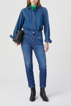 Jeans Pedal Pusher - Azul oscuro - Mujer