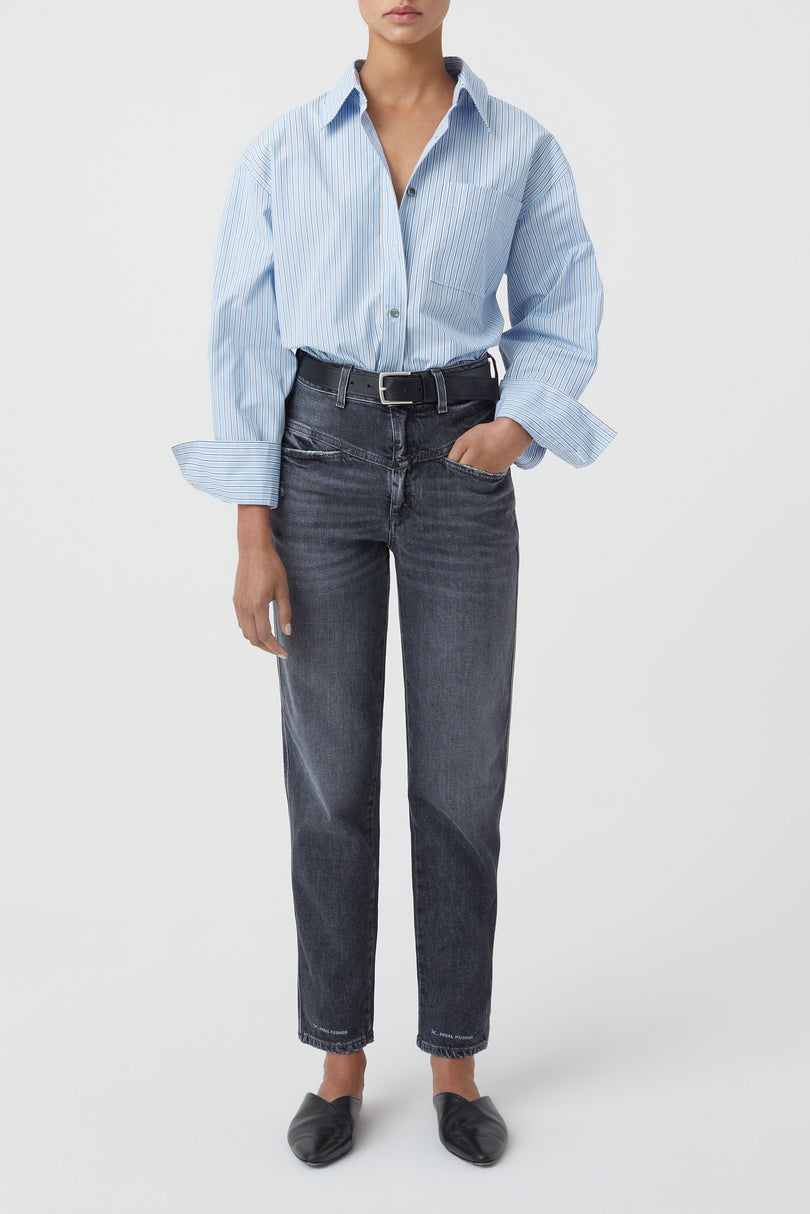 Jeans Pedal Pusher - Dark Grey - Mujer