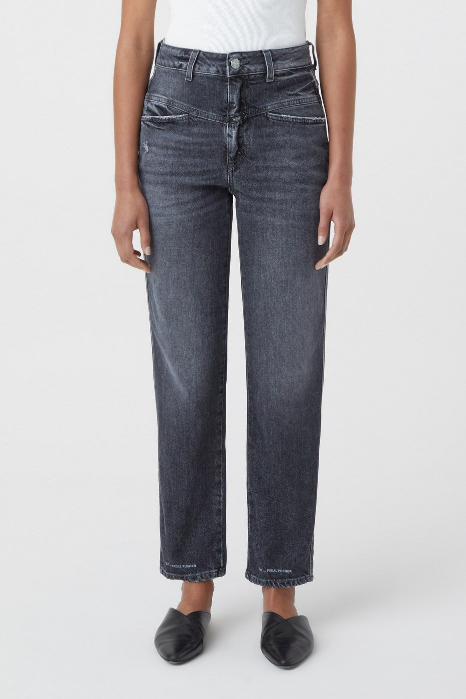 Jeans Pedal Pusher - Dark Grey - Mujer