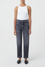 Jeans Pedal Pusher - Dark Grey - Mujer