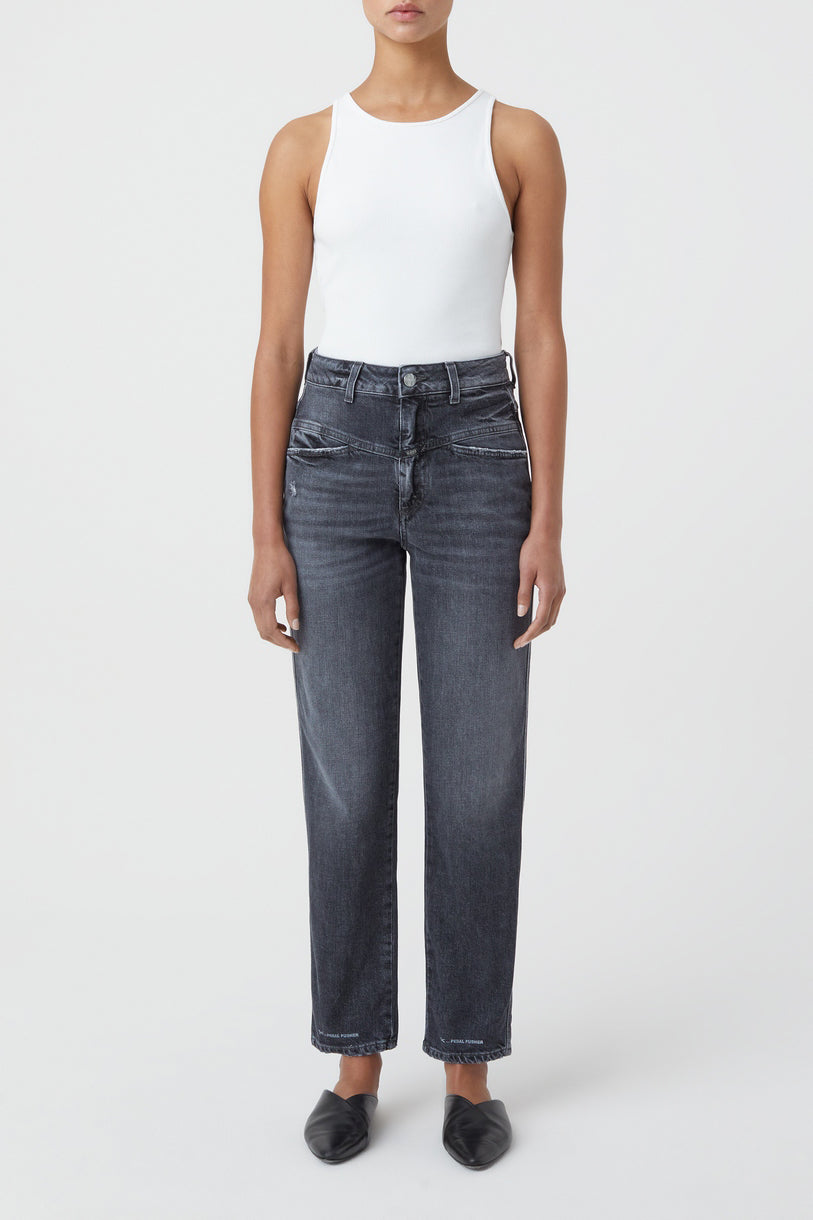 Jeans Pedal Pusher - Dark Grey - Mujer