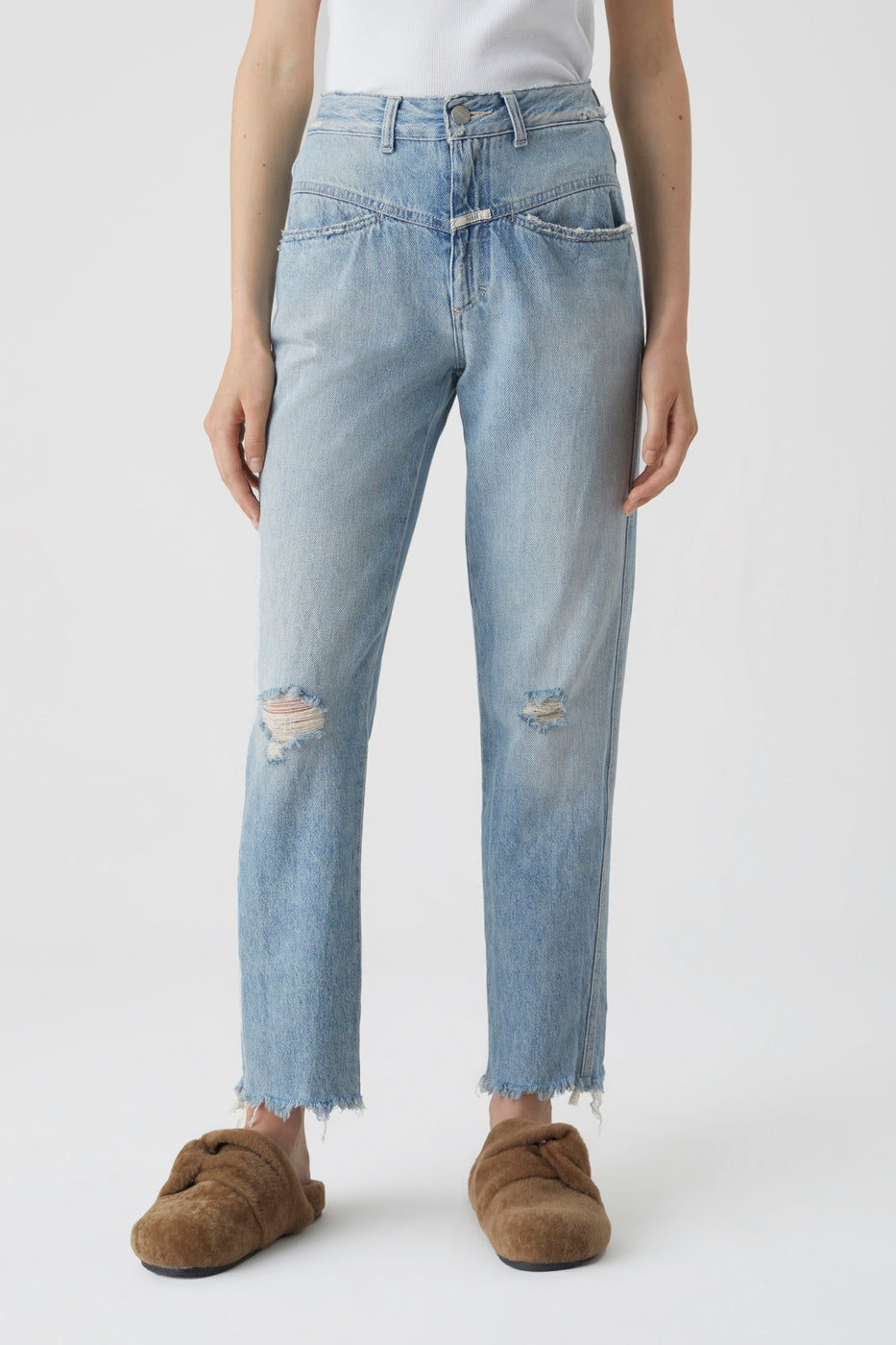 Jeans Pedal Pusher - Light Blue - Mujer