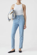 Jeans Pedal Pusher - Light Blue - Femme