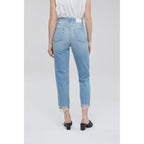 Jean Pedal Pusher - Mid Blue - Femme