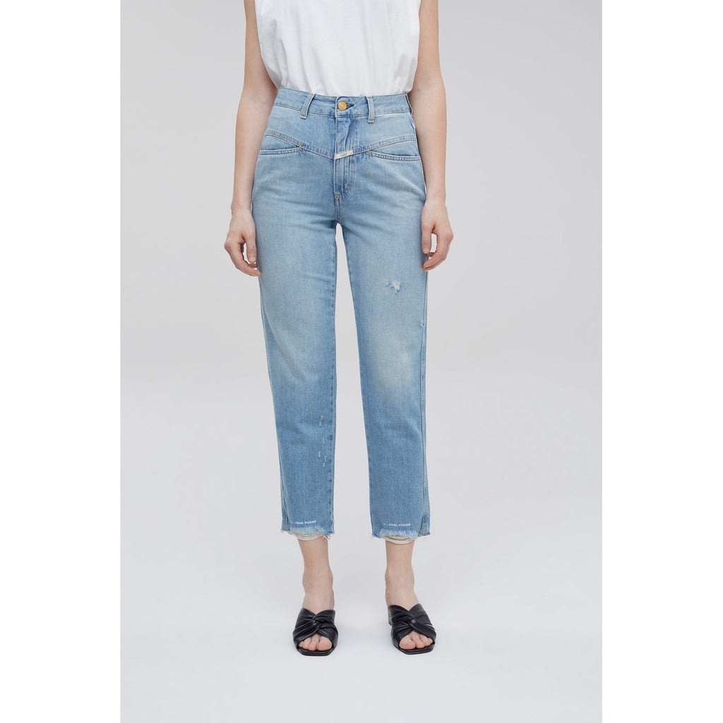Jean Pedal Pusher - Mid Blue - Femme