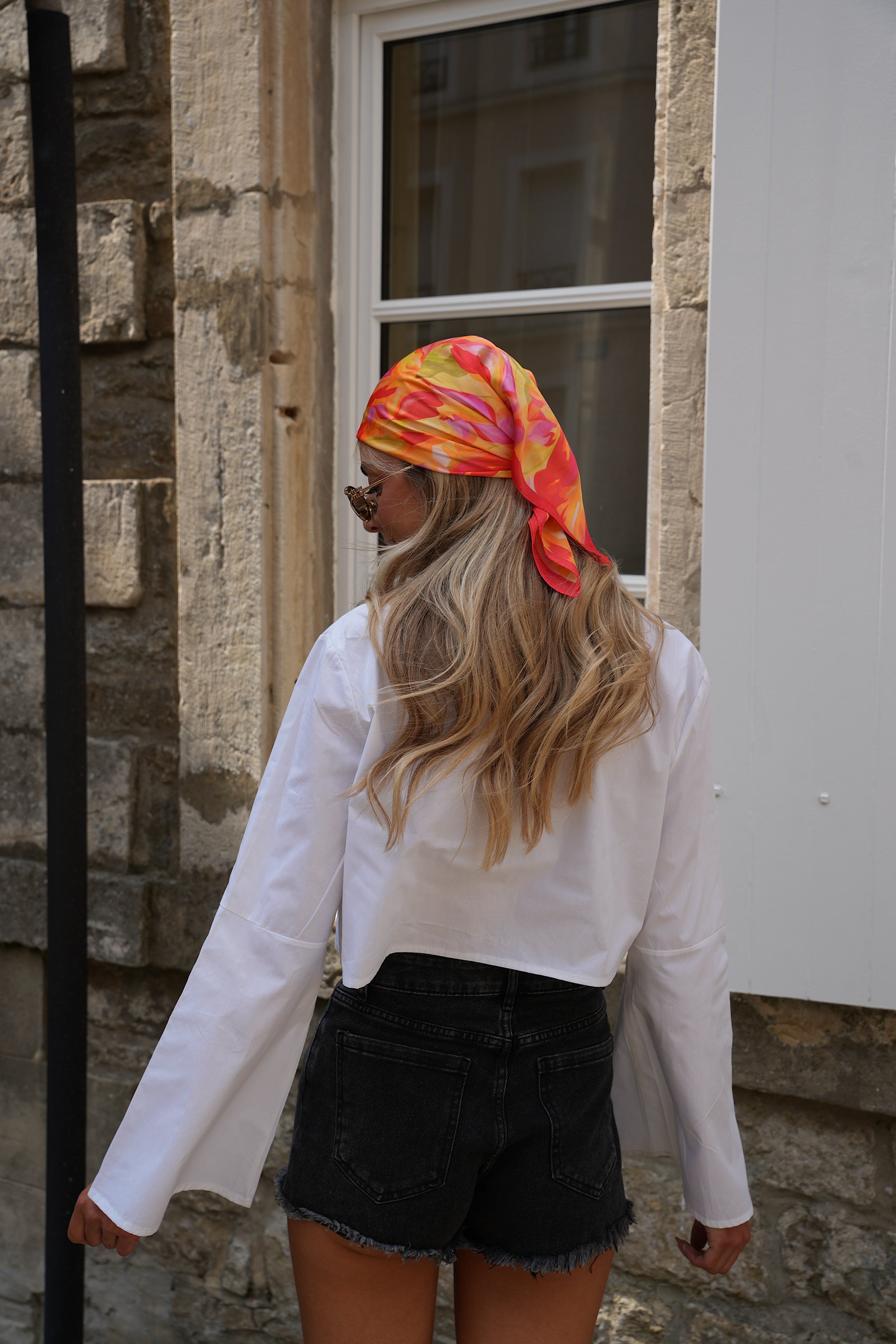 Cally Short Blouse - White