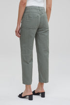 Pantalón Relaxed De Lino - Verde - Mujer