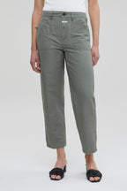 Pantalón Relaxed De Lino - Verde - Mujer