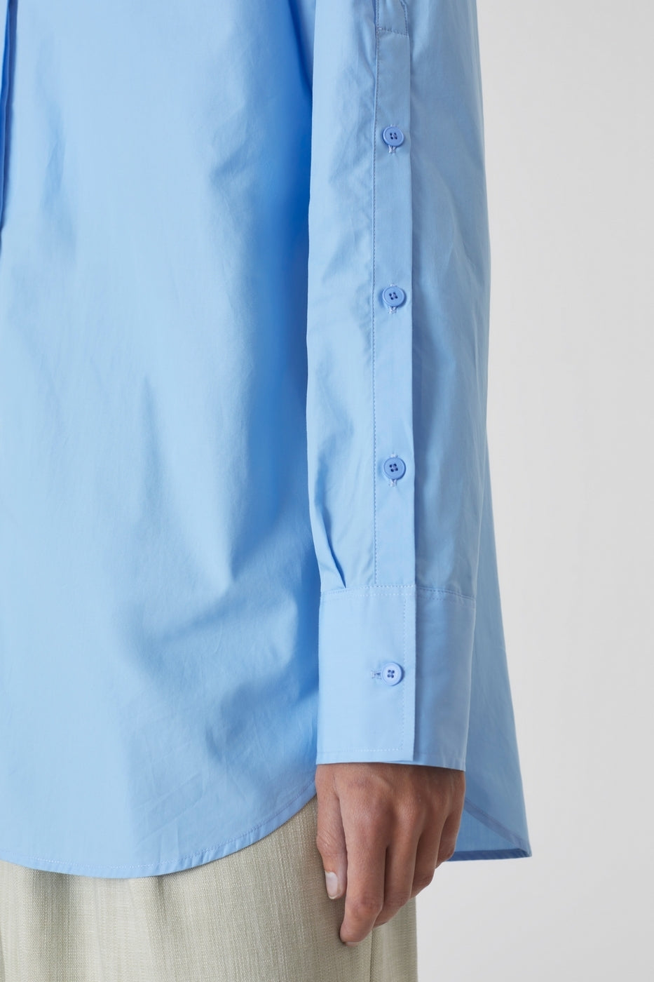 Shirt With Seam Detail - Sky Blue - Women