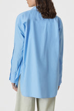 Shirt With Seam Detail - Sky Blue - Women