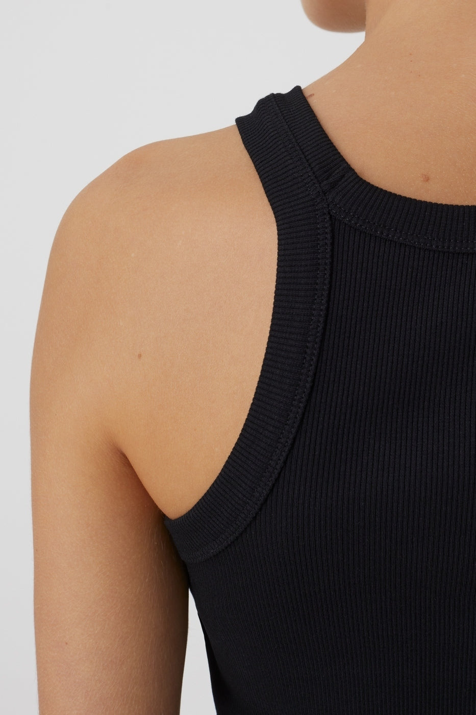 Cropped Tank Top - Negro - Mujer