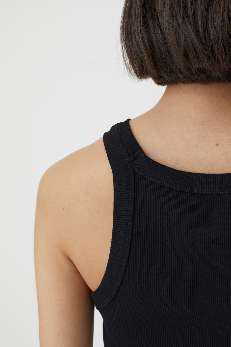 Cropped Tank Top - Negro - Mujer