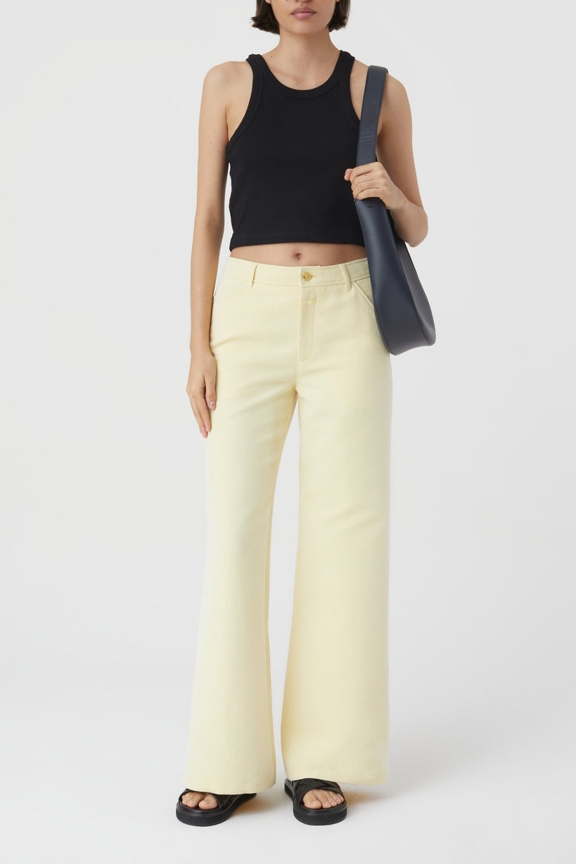 Cropped Tank Top - Negro - Mujer