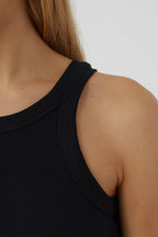 Cropped Tank Top - Negro - Mujer