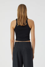 Cropped Tank Top - Negro - Mujer