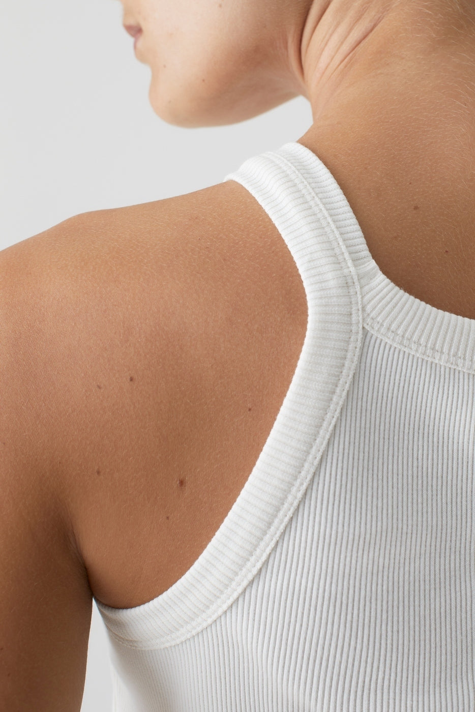 T-Shirts Cropped Tank Top - Charcoal - Femme