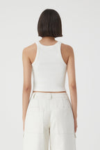 T-Shirts Cropped Tank Top - Charcoal - Femme