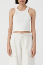 T-Shirts Cropped Tank Top - Charcoal - Femme