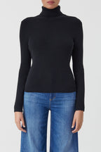 Closed - Turtle Neck Long Sleeve - Black - Femme