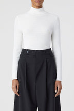 Turtle Neck Long Sleeve - Ivory - Femme
