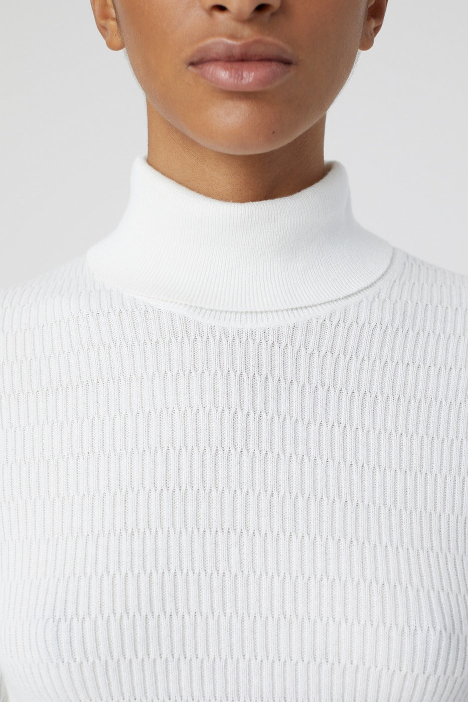 Turtle Neck Long Sleeve - Ivory - Femme