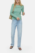 Long Sleeve Crew Neck - Green Kick - Femme