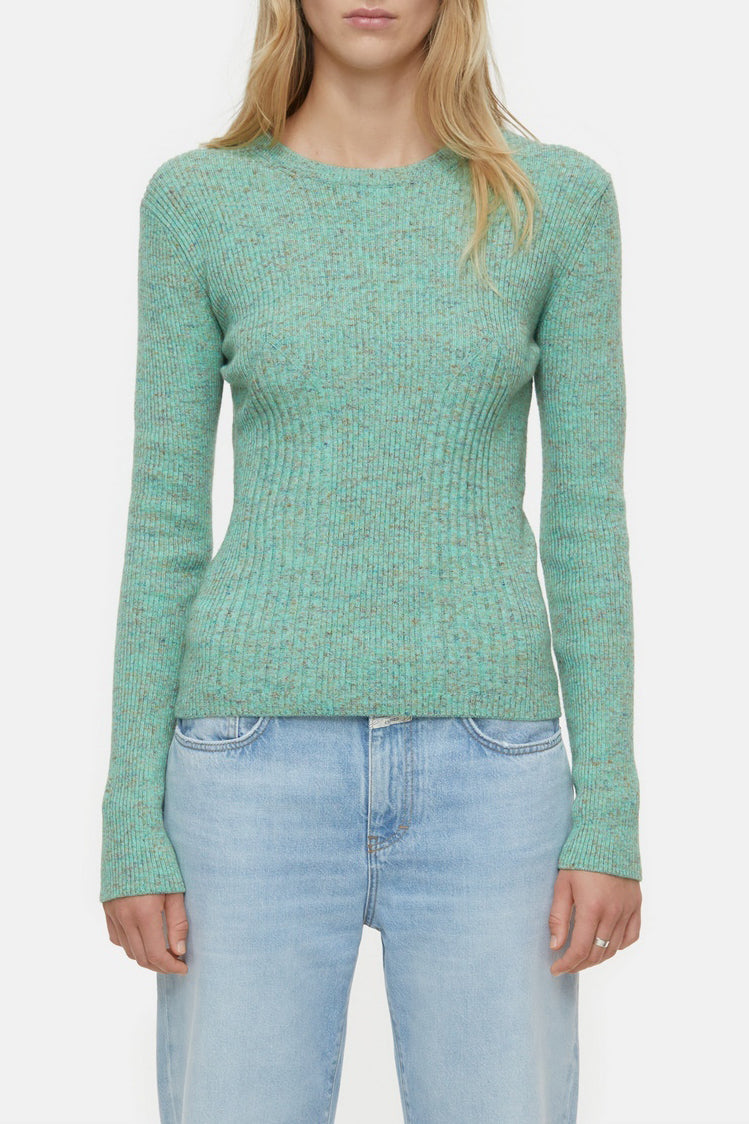 Long Sleeve Crew Neck - Green Kick - Femme