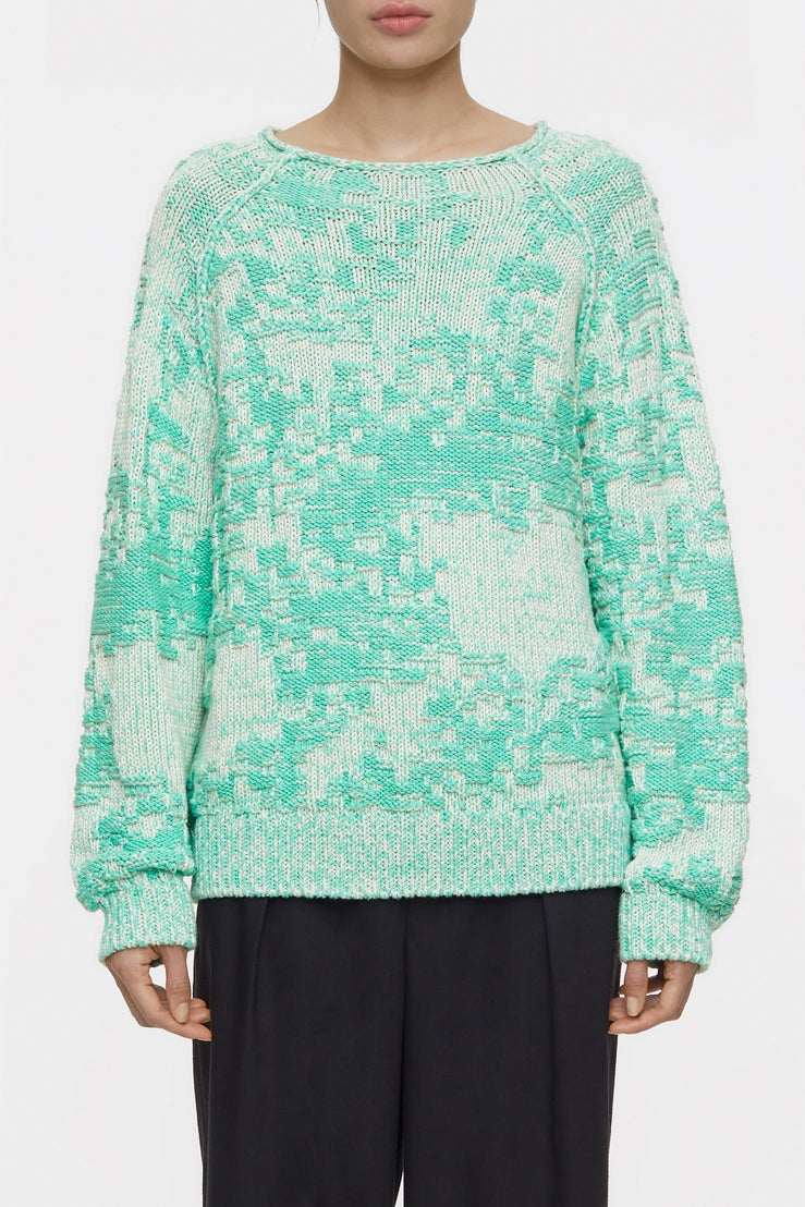 Crew Neck Long Sleeve - Green Kick - Women