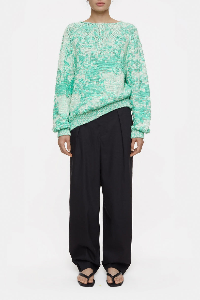 Crew Neck Long Sleeve - Green Kick - Women