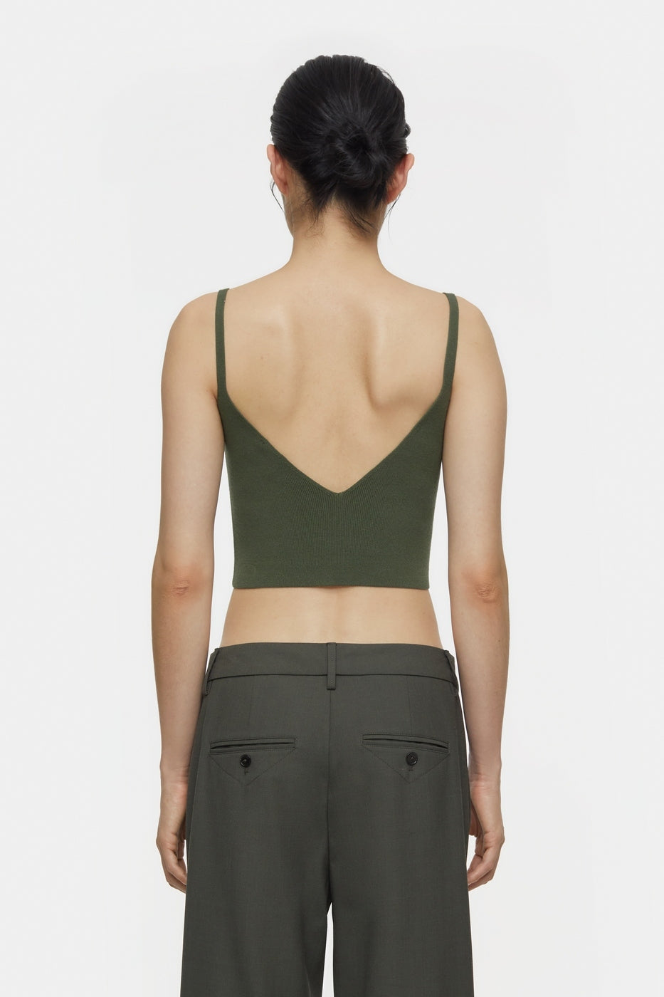 Knit Bra - Green Weed - Women