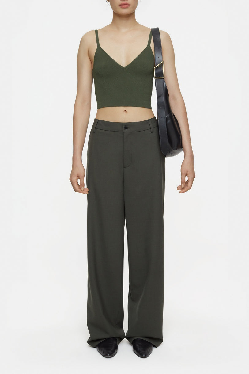 Knit Bra - Green Weed - Women