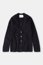 V Cardigan Long Sleeve - Black - Femme