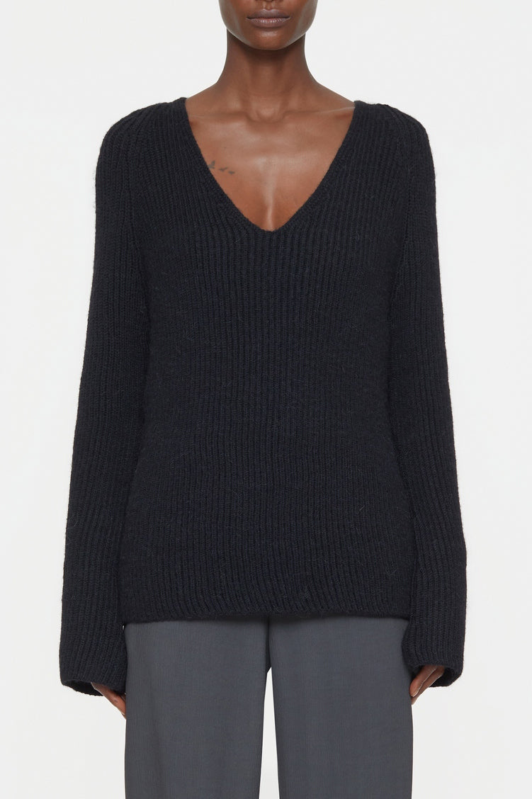 Closed - V Neck Long Sleeve - Black - Mujer