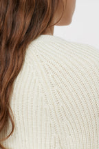 V Neck Long Sleeve - Ivory - Femme