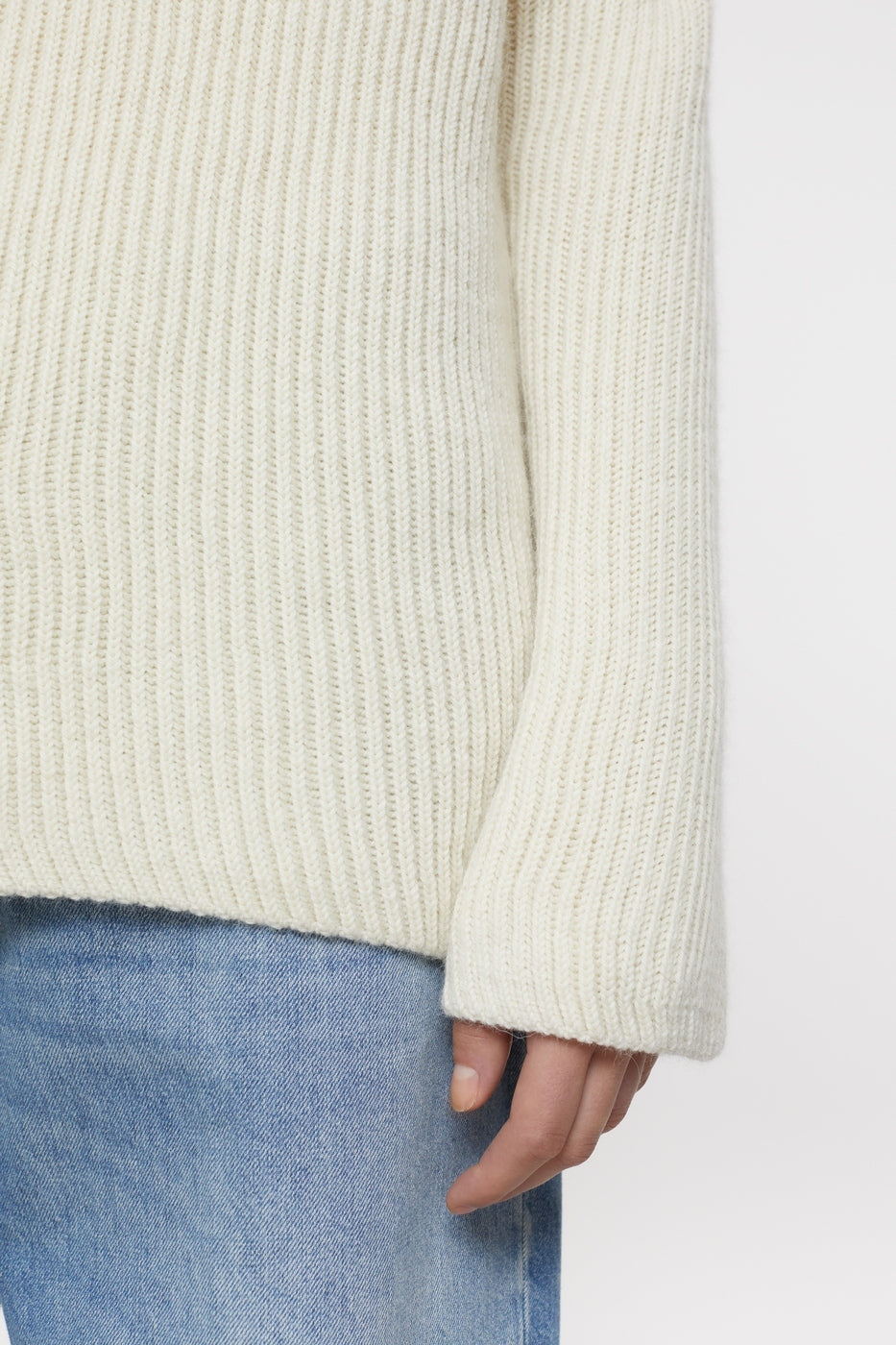 V Neck Long Sleeve - Ivory - Femme