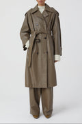Leather Trench - Old Pine - Femme
